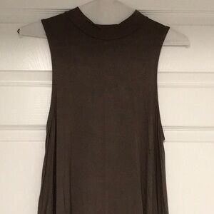 Cherish Chocolate Brown Sleeveless top 32” long